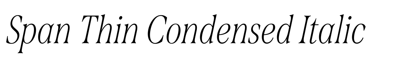 Span Thin Condensed Italic